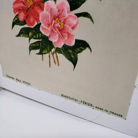 Original Vintage Silk Print 1965 CAMELLIA JAPONICA by BIANCHINI-FERIER Matted - Picture 5 of 7
